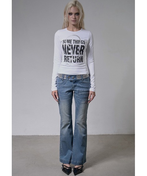 FANCY CLUB(ファンシークラブ)の「A'GEM/9 × .kom 『FANCY CLUB/ファンシークラブ』 KNUCKLE CHAIN LONG SLEEVE/ナックルチェーンロングスリーブカットソー(Tシャツ/カットソー・レディース・ホワイト/ブラック・FREE)」の11枚目の写真