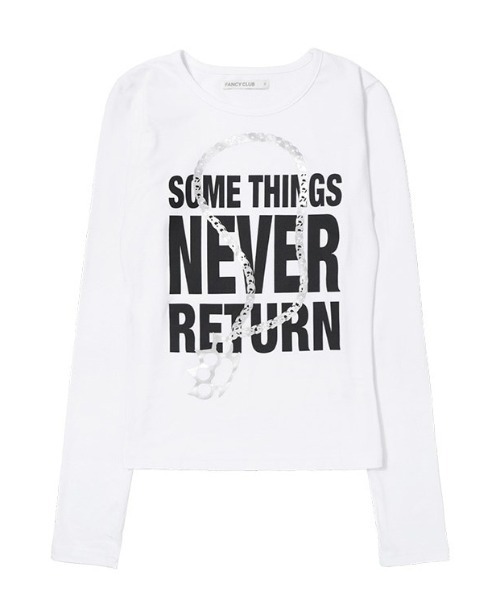 FANCY CLUB(ファンシークラブ)の「A'GEM/9 × .kom 『FANCY CLUB/ファンシークラブ』 KNUCKLE CHAIN LONG SLEEVE/ナックルチェーンロングスリーブカットソー(Tシャツ/カットソー・レディース・ホワイト/ブラック・FREE)」の19枚目の写真
