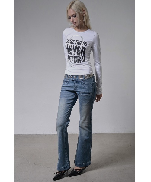 FANCY CLUB(ファンシークラブ)の「A'GEM/9 × .kom 『FANCY CLUB/ファンシークラブ』 KNUCKLE CHAIN LONG SLEEVE/ナックルチェーンロングスリーブカットソー(Tシャツ/カットソー・レディース・ホワイト/ブラック・FREE)」の10枚目の写真