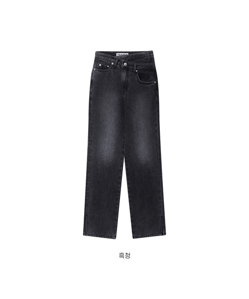 FORTYFOUR（フォーティフォー）の「[W] モダンスリットストレートデニム（デニムパンツ・レディース・ライトブルー/ダークブルー/ブラック×ブルー・SMALL/MEDIUM/LARGE）」の2枚目の写真
