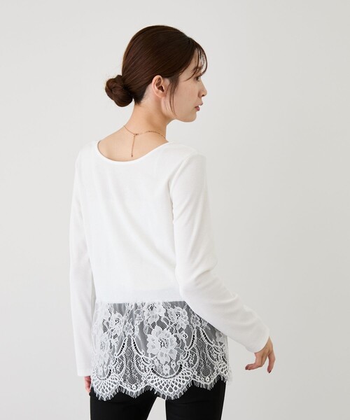 Jayro（ジャイロ）の「前後2WAYレースヘム長袖Tシャツ（Tシャツ/カットソー・レディース・グレー/ブラック・M）」の20枚目の写真