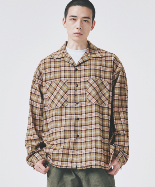 COLD BLANKET(コールドブランケット)の「ペカンプレイドチェック オープンカラーシャツジャケット(シャツ/ブラウス・レディース・その他・FREE)」の3枚目の写真