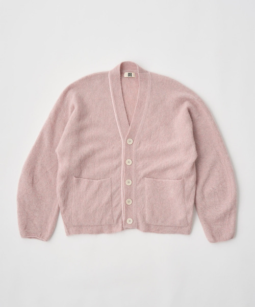 UNFIL(アンフィル)の「UNFIL アンフィル / stretch superkid mohair v-neck cardigan ストレッチスーパーキッドモヘアVネックカーディガン / WXFL-UW132(カーディガン/ボレロ・レディース・ピンク系その他/グレイッシュベージュ・1)」の2枚目の写真
