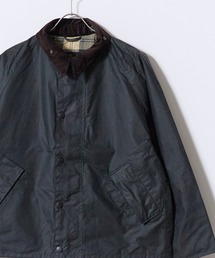 Barbour（バブアー）の「Barbour/バブア― TRANSPORT WAX JACKET ワックス ショート トランスポート コーチジャケット ジャケット オーバーサイズフィット コットン メンズ ワーク ミリタリー 2026秋冬 秋服 冬服（テーラードジャケット）」