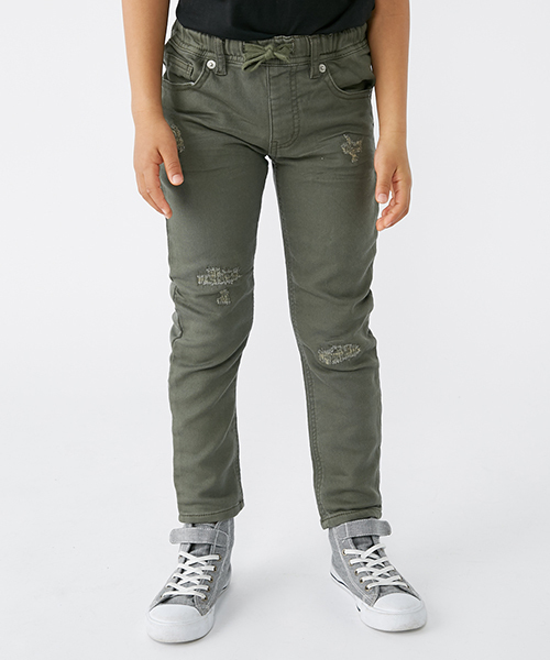 AZUL by moussy（アズールバイマウジー）の「カラードビーリメイクパンツ（その他パンツ・キッズ・ブラック/カーキ/ライトグレー・150/140/100/120/110/130）」の3枚目の写真