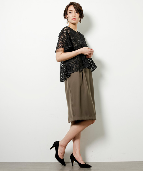 STUDIOUS(ステュディオス)の「【STUDIOUS】 レース アンサンブルワンピース(ワンピース・レディース・ベージュ/カーキ/ブラック・38/36)」の3枚目の写真