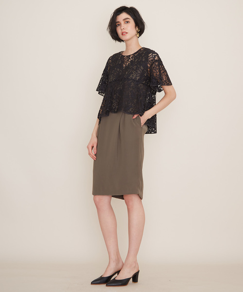 STUDIOUS(ステュディオス)の「【STUDIOUS】 レース アンサンブルワンピース(ワンピース・レディース・ベージュ/カーキ/ブラック・38/36)」の10枚目の写真