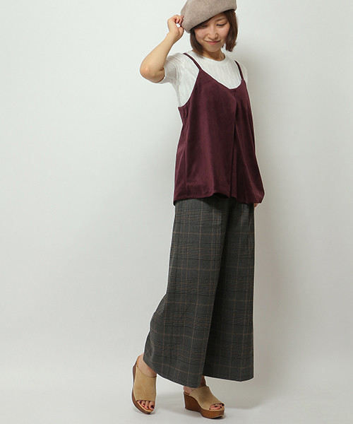 LBC（エルビーシー）の「チェックワイドパンツ                  （その他パンツ・レディース・チャコールグレー/ベージュ・MEDIUM/LARGE）」の12枚目の写真