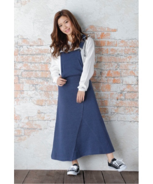 OP ocian pacific ロングワンピース ジャンパースカート ボーダー Ocean Pacific（オーシャンパシフィック）の「【OP】ロング丈