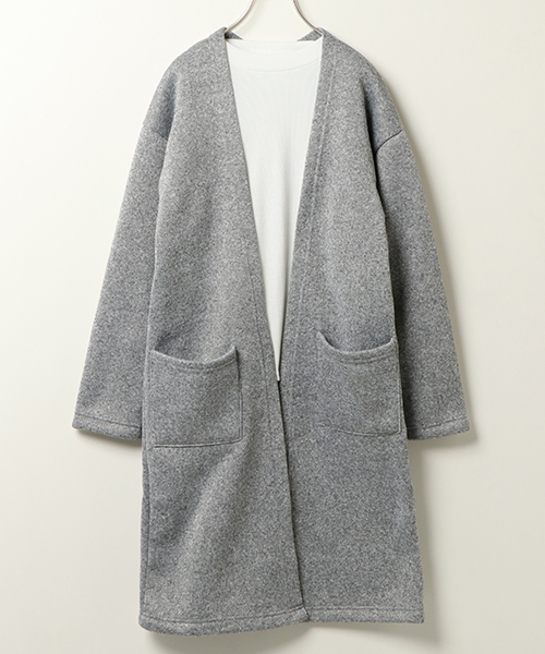 VENCEEXCHANGE（ヴァンスエクスチェンジ）の「ニットフリーストッパー                    （カーディガン/ボレロ・レディース・ライトブラウン/グレー/ネイビー/その他31・MEDIUM）」の2枚目の写真