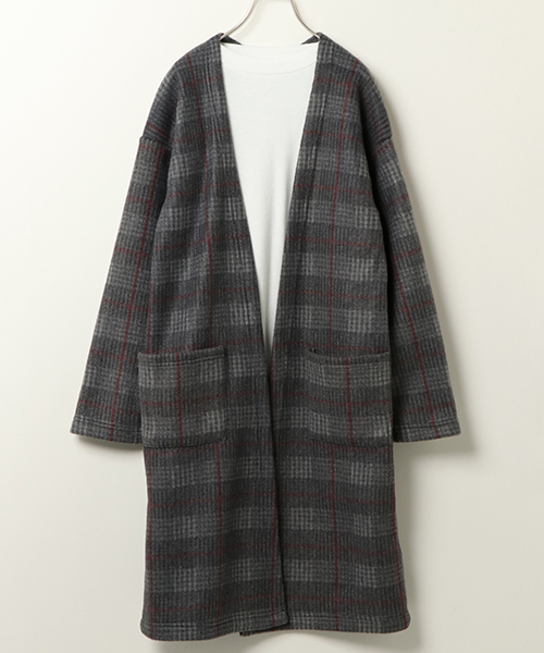 VENCEEXCHANGE（ヴァンスエクスチェンジ）の「ニットフリーストッパー                    （カーディガン/ボレロ・レディース・ライトブラウン/グレー/ネイビー/その他31・MEDIUM）」の4枚目の写真