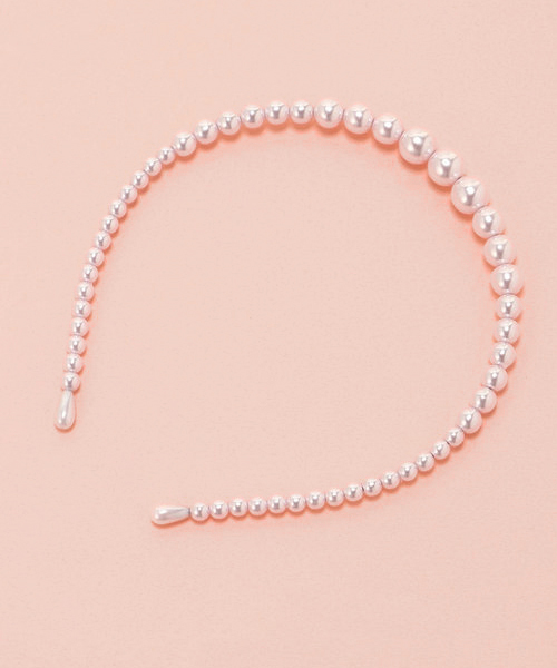 Catherine Cottage（キャサリンコテージ）の「パールカチューシャ（カチューシャ・キッズ・ブラック/ライトホワイト/ブラウン/ピンク・F）」の4枚目の写真