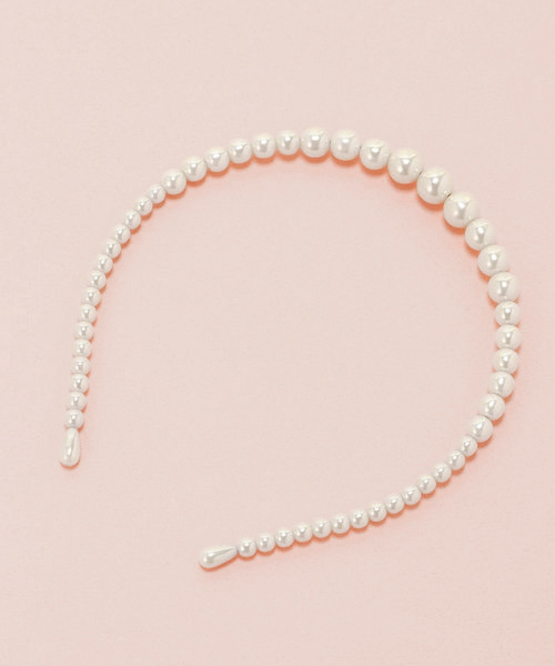 Catherine Cottage（キャサリンコテージ）の「パールカチューシャ（カチューシャ・キッズ・ブラック/ライトホワイト/ブラウン/ピンク・F）」の5枚目の写真