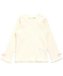 apres les cours | 袖リボン長袖リブTシャツ(Tシャツ/カットソー)