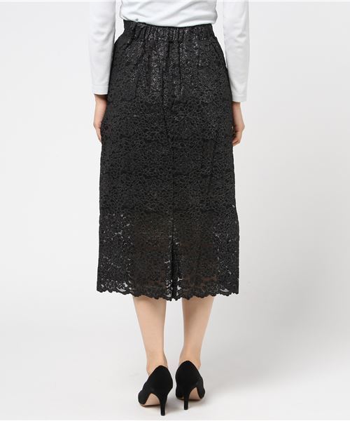 merlot plus（メルロープリュス）の「総レース花柄スカート2431（スカート・レディース・ブラック/ネイビー/ワイン・FREE）」の14枚目の写真
