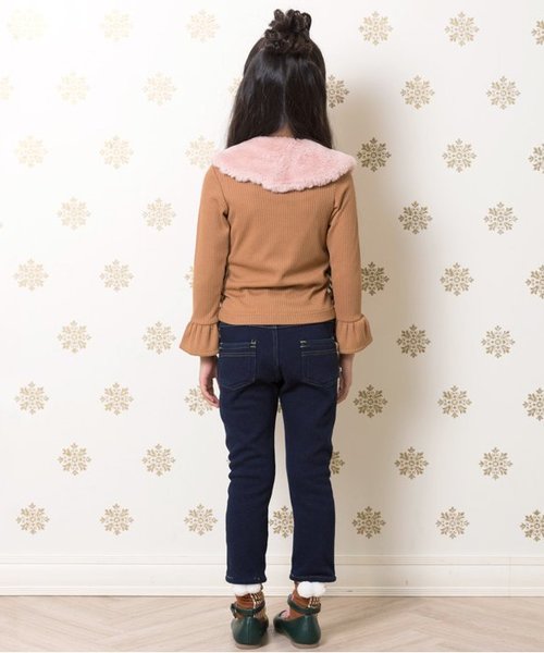 apres les cours（アプレレクール）の「袖フレアリブTシャツ(機能性)（Tシャツ/カットソー・キッズ・ブラック/キャメル/ラベンダー/アイボリー・80/130/140/100/110/120/90）」の10枚目の写真