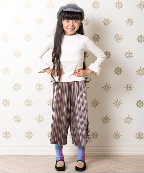 apres les cours（アプレレクール）の「袖フレアリブTシャツ(機能性)（Tシャツ/カットソー・キッズ・ブラック/キャメル/ラベンダー/アイボリー・80/130/140/100/110/120/90）」の11枚目の写真