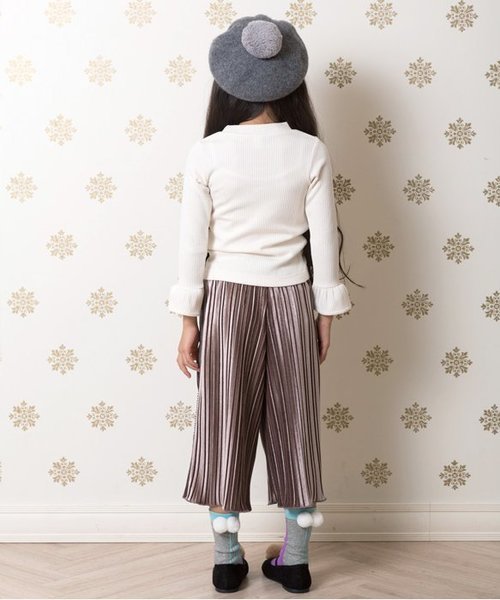 apres les cours（アプレレクール）の「袖フレアリブTシャツ(機能性)（Tシャツ/カットソー・キッズ・ブラック/キャメル/ラベンダー/アイボリー・80/130/140/100/110/120/90）」の12枚目の写真