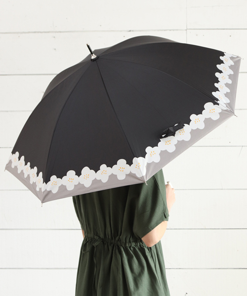 SESTO（セスト）の「紫外線カット率99.9％以上。PUコーティング加工の裾花柄日傘（長傘・レディース・ブラック/ネイビー・FREE）」の6枚目の写真