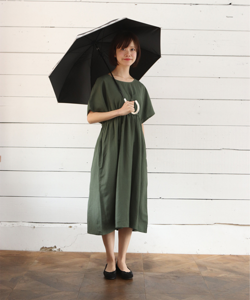 SESTO（セスト）の「紫外線カット率99.9％以上。PUコーティング加工の裾花柄日傘（長傘・レディース・ブラック/ネイビー・FREE）」の10枚目の写真