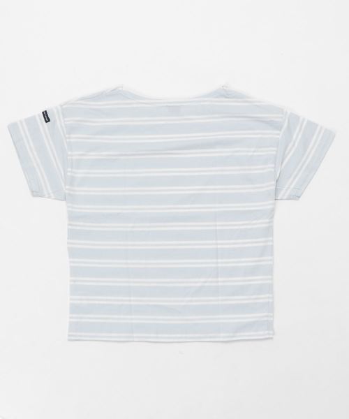 Catherine Cottage（キャサリンコテージ）の「オーガニックコットン ボーダーT（Tシャツ/カットソー・キッズ・ホワイト×ブラック/ホワイト×ブルー/ホワイト×ネイビー/ホワイト×レッド/ホワイト×パープル/ブラック/ネイビー/レッド/ライラック・140/FREE/100/120/90/110/130）」の10枚目の写真