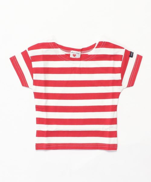 Catherine Cottage（キャサリンコテージ）の「オーガニックコットン ボーダーT（Tシャツ/カットソー・キッズ・ホワイト×ブラック/ホワイト×ブルー/ホワイト×ネイビー/ホワイト×レッド/ホワイト×パープル/ブラック/ネイビー/レッド/ライラック・140/FREE/100/120/90/110/130）」の18枚目の写真