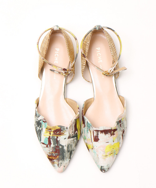 PICHE ABAHOUSE（ピシェ アバハウス）の「【WEB別注】フラワーカットセパレートパンプス（パンプス・レディース・レッド/ブラック/その他2/シルバー・38/36/35/39/37）」の4枚目の写真