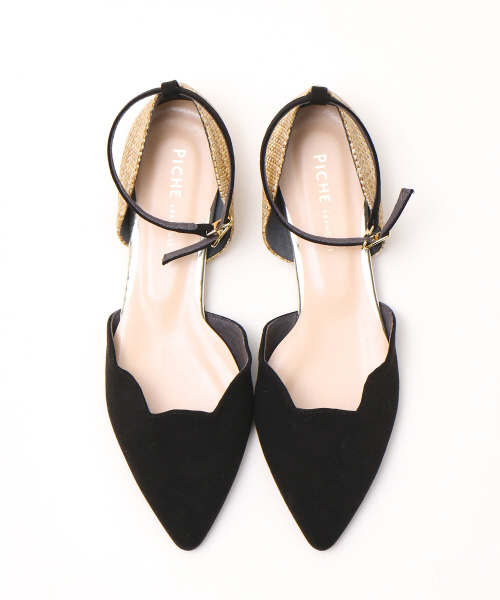 PICHE ABAHOUSE（ピシェ アバハウス）の「【WEB別注】フラワーカットセパレートパンプス（パンプス・レディース・レッド/ブラック/その他2/シルバー・38/36/35/39/37）」の2枚目の写真