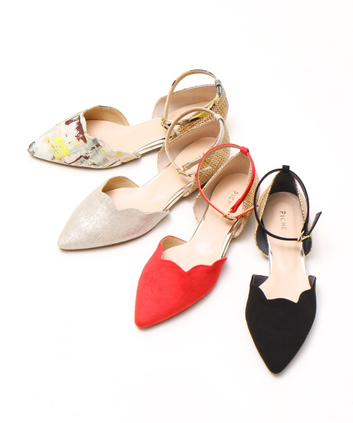 PICHE ABAHOUSE（ピシェ アバハウス）の「【WEB別注】フラワーカットセパレートパンプス（パンプス・レディース・レッド/ブラック/その他2/シルバー・38/36/35/39/37）」の5枚目の写真