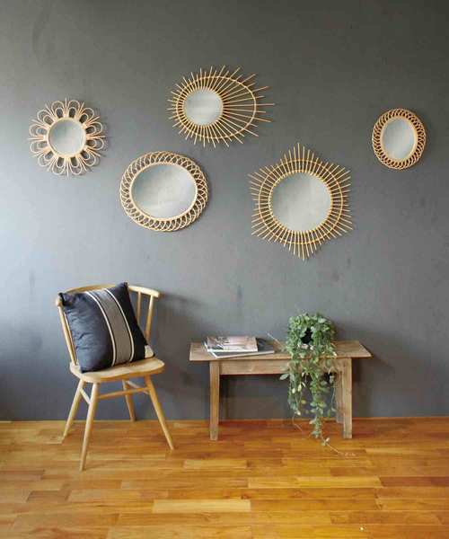 鏡 rotta rattan mirror etoile L 楽天市場】ロッタ ラタン ミラー エトワール L 壁掛けミラー