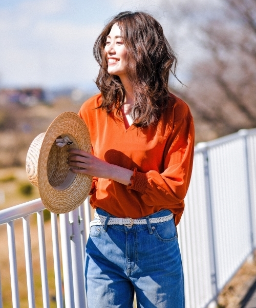 Andemiu（アンデミュウ）の「エコレザーメッシュベルト789090（ベルト・レディース・ホワイト/イエロー/ブラック/ブラウン・FREE）」の15枚目の写真