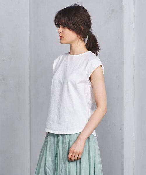 UNITED ARROWS（ユナイテッドアローズ）の「＜LE GLAZIK (ル・グラジック)＞ フレンチスリーブ カットソー（Tシャツ/カットソー・レディース・ネイビー/ホワイト/ブラウン・FREE）」の15枚目の写真