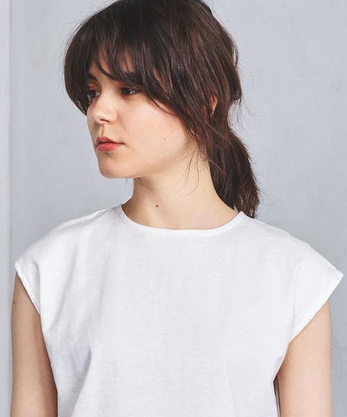 UNITED ARROWS（ユナイテッドアローズ）の「＜LE GLAZIK (ル・グラジック)＞ フレンチスリーブ カットソー（Tシャツ/カットソー・レディース・ネイビー/ホワイト/ブラウン・FREE）」の13枚目の写真