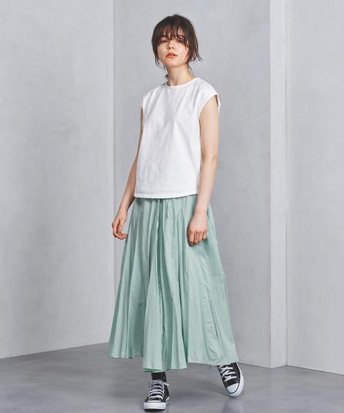 UNITED ARROWS（ユナイテッドアローズ）の「＜LE GLAZIK (ル・グラジック)＞ フレンチスリーブ カットソー（Tシャツ/カットソー・レディース・ネイビー/ホワイト/ブラウン・FREE）」の9枚目の写真