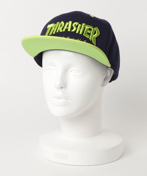 THRASHER(スラッシャー)の「THRASHER スラッシャー ロゴキャップ(キャップ・メンズ・ホワイト/ブラック/ライム・フリー)」の7枚目の写真