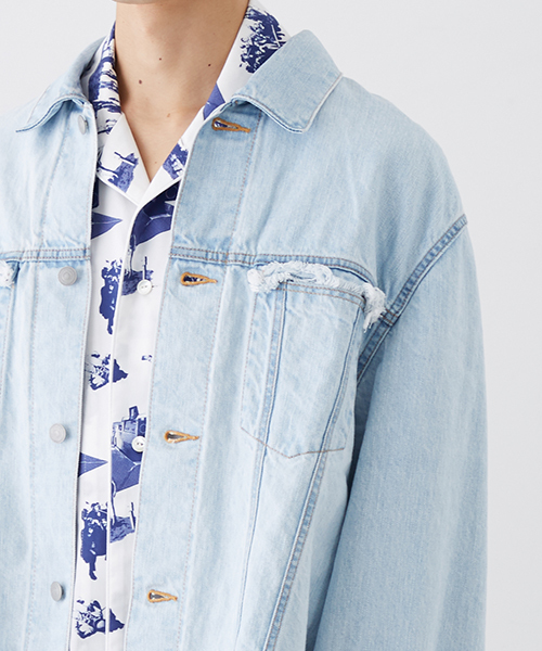 Name.（ネーム）の「【Name.】3rd TYPE DENIM G-JKT（デニムジャケット・メンズ・サックスブルー/ホワイト・0/1）」の5枚目の写真