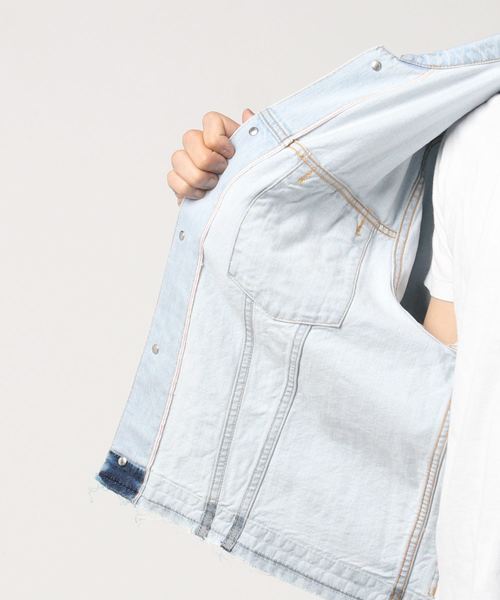 Name.（ネーム）の「【Name.】3rd TYPE DENIM G-JKT（デニムジャケット・メンズ・サックスブルー/ホワイト・0/1）」の15枚目の写真