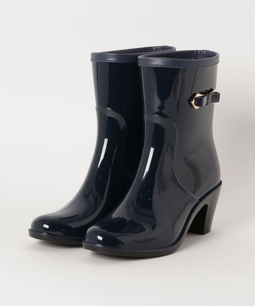 Balancoire（ブランコアール）の「【完全防水】ヒールアップレインブーツ（レインシューズ・レディース・ネイビー/ライトブラウン/ブラック/ダークネイビー/グレー・LL/L/M/S）」の5枚目の写真