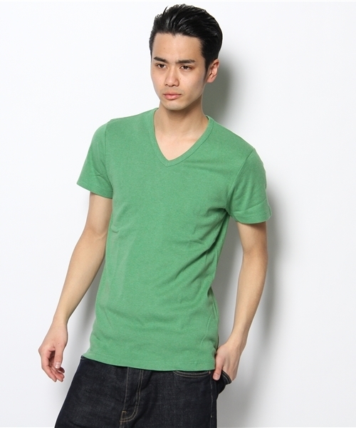 BEAUTY&YOUTH UNITED ARROWS（ビューティーアンドユースユナイテッドアローズ）の「BY フライス Vネック ショートスリーブ◆（Tシャツ/カットソー・メンズ・ホワイト/ブラック/グレー/ダークグレー/ピンク/イエロー/ケリー/ターコイズブルー/ネイビー/ライラック・SMALL/MEDIUM/LARGE/X-LARGE）」の6枚目の写真