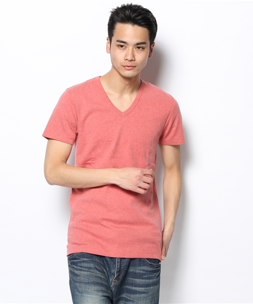 BEAUTY&YOUTH UNITED ARROWS（ビューティーアンドユースユナイテッドアローズ）の「BY フライス Vネック ショートスリーブ◆（Tシャツ/カットソー・メンズ・ホワイト/ブラック/グレー/ダークグレー/ピンク/イエロー/ケリー/ターコイズブルー/ネイビー/ライラック・SMALL/MEDIUM/LARGE/X-LARGE）」の10枚目の写真