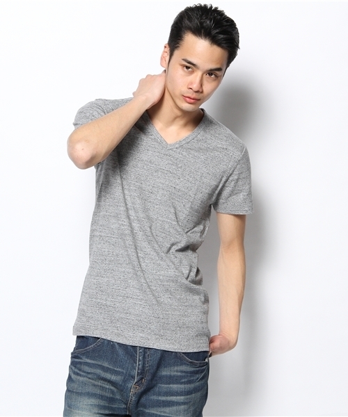 BEAUTY&YOUTH UNITED ARROWS（ビューティーアンドユースユナイテッドアローズ）の「BY フライス Vネック ショートスリーブ◆（Tシャツ/カットソー・メンズ・ホワイト/ブラック/グレー/ダークグレー/ピンク/イエロー/ケリー/ターコイズブルー/ネイビー/ライラック・SMALL/MEDIUM/LARGE/X-LARGE）」の5枚目の写真