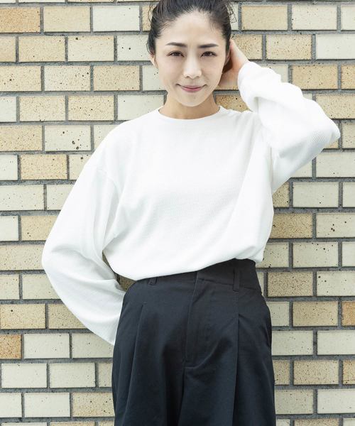 ROOPTOKYO(ループトウキョウ)の「TC サーマル長袖カットソー(Tシャツ/カットソー・レディース・ホワイト/ブラック/グレー/ネイビー・S/M/L)」の15枚目の写真