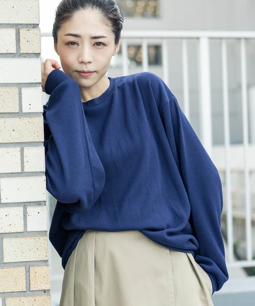 ROOPTOKYO(ループトウキョウ)の「TC サーマル長袖カットソー(Tシャツ/カットソー・レディース・ホワイト/ブラック/グレー/ネイビー・S/M/L)」の17枚目の写真