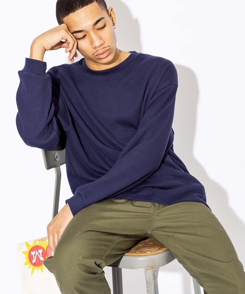 ROOPTOKYO(ループトウキョウ)の「TC サーマル長袖カットソー(Tシャツ/カットソー・レディース・ホワイト/ブラック/グレー/ネイビー・S/M/L)」の1枚目の写真