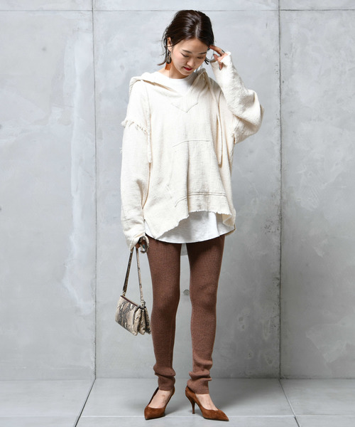 DouDou(ドゥドゥ)の「メキシカンパーカー(Tシャツ/カットソー・レディース・ブラック/ブラウン/オフホワイト/アイボリー・FREE)」の9枚目の写真