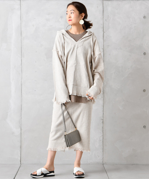 DouDou(ドゥドゥ)の「メキシカンパーカー(Tシャツ/カットソー・レディース・ブラック/ブラウン/オフホワイト/アイボリー・FREE)」の7枚目の写真