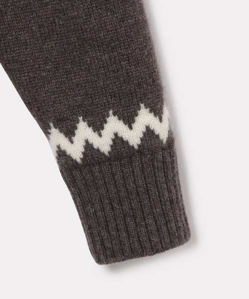 ADAM ET ROPE'（アダムエロペ）の「[山形ニット] フェアアイルニットプルオーバー（ニット/セーター・メンズ・チャコールグレー/ブラック・M/L）」の15枚目の写真