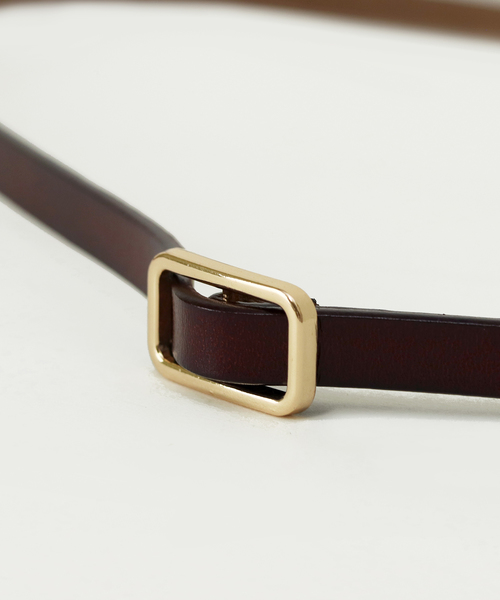 Monocoro toppi（モノコロトッピ）の「ピンレス 牛革細ベルト（ベルト・レディース・ホワイト/ブラック/ネイビー/ブラウン/グレー/レッド/グリーン/キャメル・フリー）」の19枚目の写真