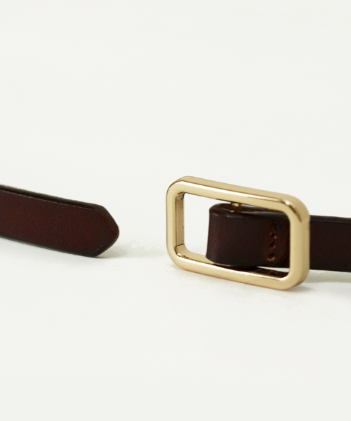 Monocoro toppi（モノコロトッピ）の「ピンレス 牛革細ベルト（ベルト・レディース・ホワイト/ブラック/ネイビー/ブラウン/グレー/レッド/グリーン/キャメル・フリー）」の18枚目の写真