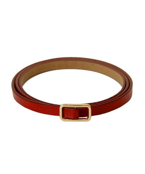 Monocoro toppi（モノコロトッピ）の「ピンレス 牛革細ベルト（ベルト・レディース・ホワイト/ブラック/ネイビー/ブラウン/グレー/レッド/グリーン/キャメル・フリー）」の9枚目の写真